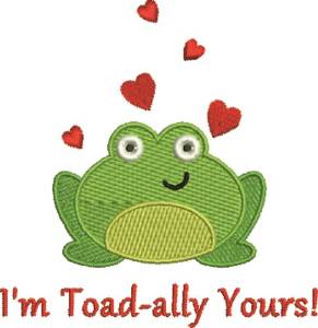 Picture of Toad-ally Yours Machine Embroidery Design