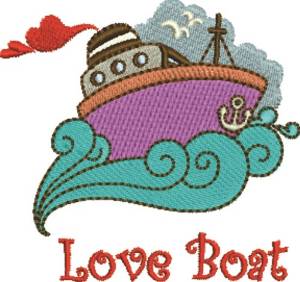 Picture of Love Boat Machine Embroidery Design