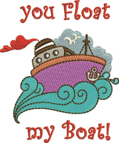Float My Boat Machine Embroidery Design