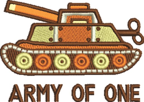 Army Of One Machine Embroidery Design