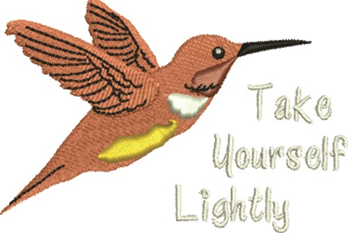 Take Yourself Lightly Machine Embroidery Design