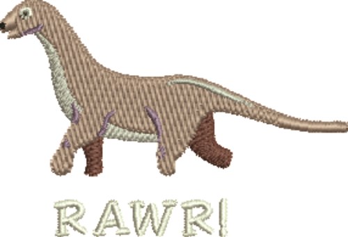 Dinosaur Rawr Machine Embroidery Design