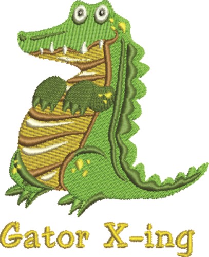 Gator X-ing Machine Embroidery Design