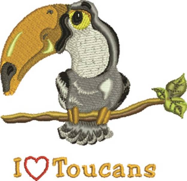 Picture of Love Toucans Machine Embroidery Design