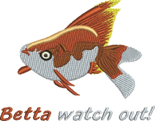 Beta Watch Out Machine Embroidery Design