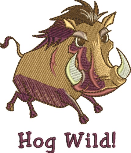 Hog Wild Machine Embroidery Design