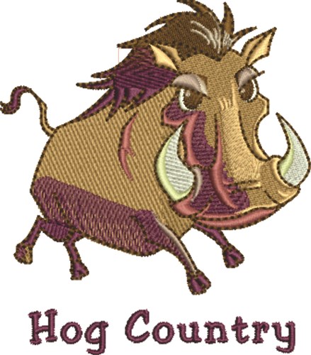 Hog Country Machine Embroidery Design