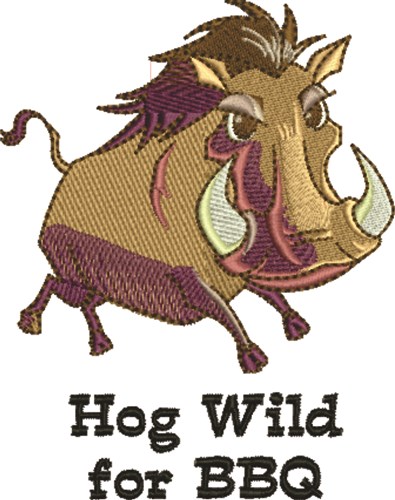 Hog Wild Machine Embroidery Design