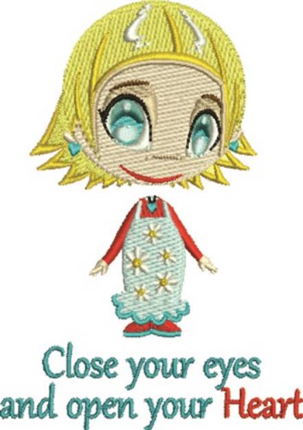 Picture of Close Your Eyes Machine Embroidery Design