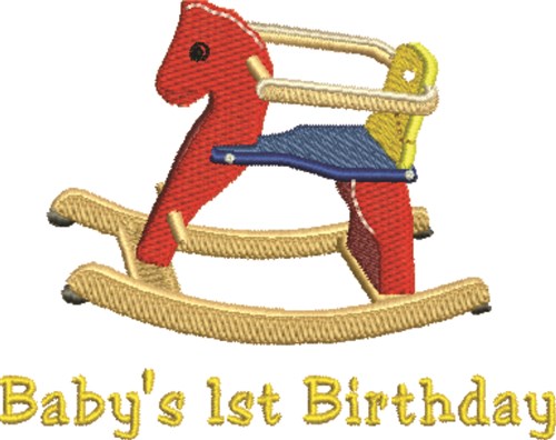 1st Birthday Machine Embroidery Design