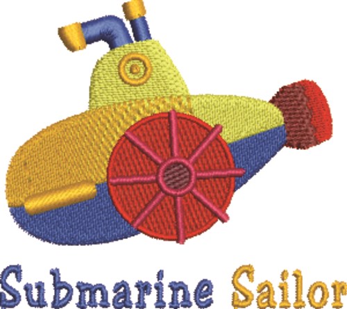Submarine Sailor Machine Embroidery Design