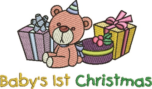 1st Christmas Machine Embroidery Design
