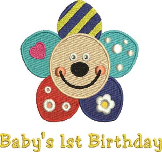 Picture of 1st Birthday Machine Embroidery Design