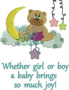 Picture of Baby Brings Joy Machine Embroidery Design