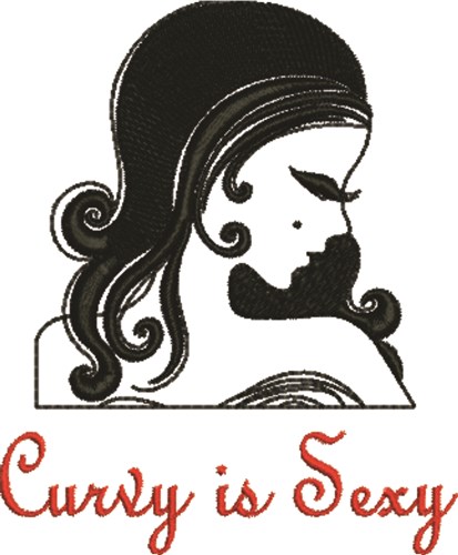 Curvy Is Sexy Machine Embroidery Design