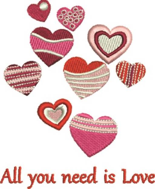Picture of Need Love Machine Embroidery Design