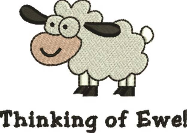 Picture of Thinking Of Ewe Machine Embroidery Design