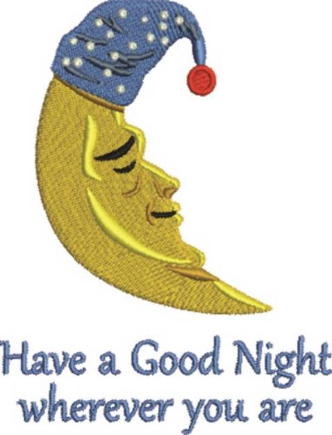 Picture of A Good Night Machine Embroidery Design