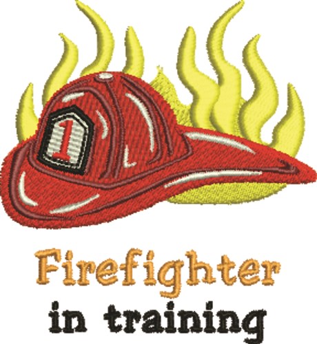 Firefighter In Training Machine Embroidery Design