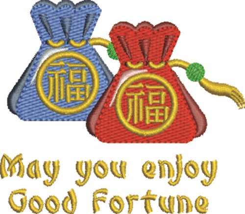Good Fortune Machine Embroidery Design