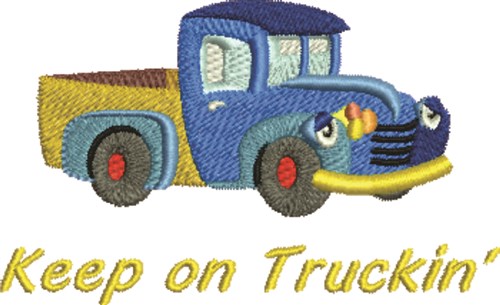 Truck Truckin Machine Embroidery Design