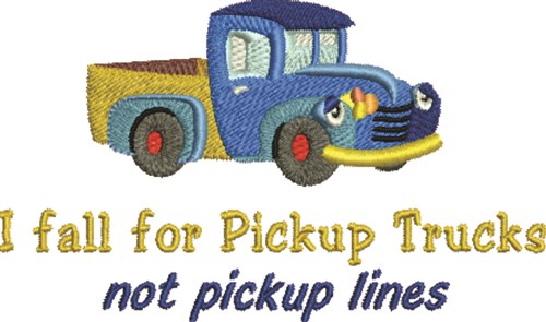 Truck Pickup Lines Machine Embroidery Design