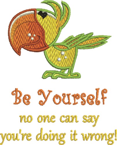 Parrot Yourself Machine Embroidery Design