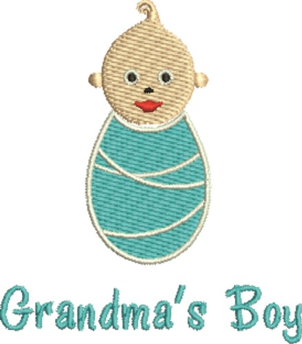 Baby Grandmas Boy Machine Embroidery Design