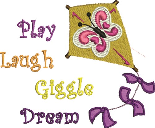 Kite Play Machine Embroidery Design