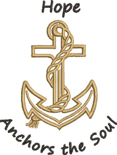 Hope Anchors Machine Embroidery Design