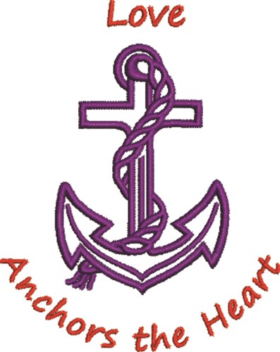 Anchor Love Machine Embroidery Design