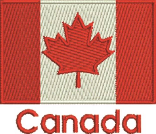 Picture of Canadian National Flag Machine Embroidery Design