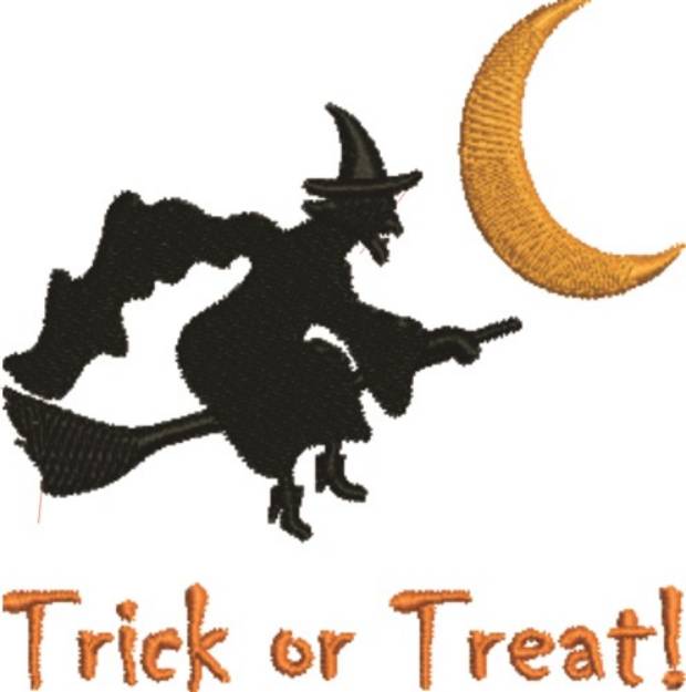 Picture of Trick Witch Machine Embroidery Design