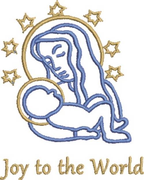 Picture of Mary Jesus Joy Machine Embroidery Design