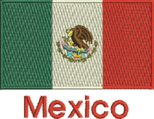 Mexican National Flag Machine Embroidery Design