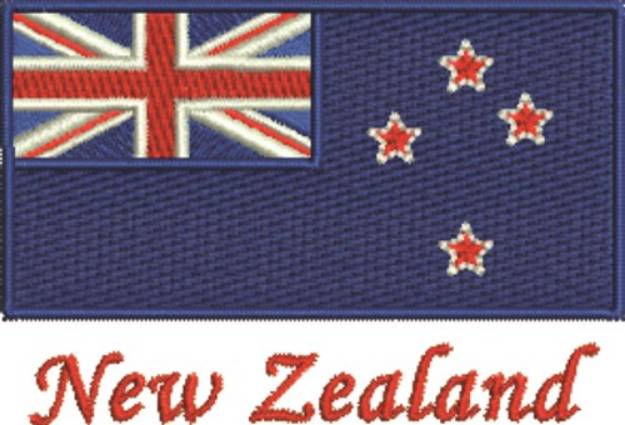 Picture of New Zealand Flag Machine Embroidery Design