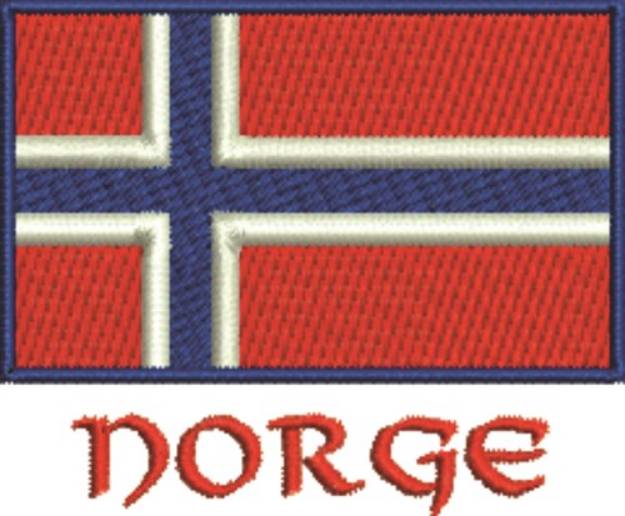 Picture of Norge National Flag Machine Embroidery Design