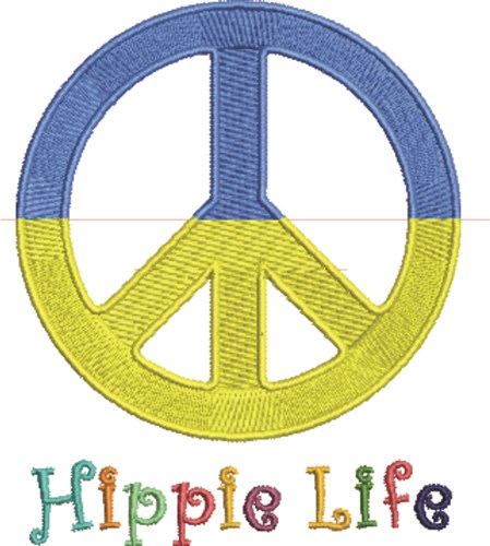Hippie Life Machine Embroidery Design