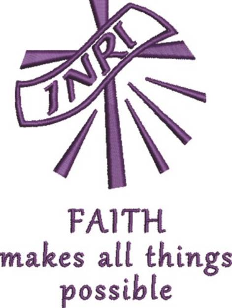 Picture of Faith Possible Machine Embroidery Design