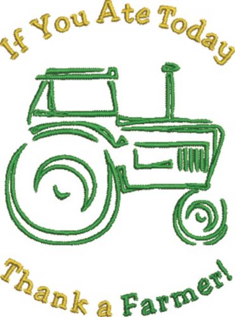Picture of Farmer Tractor Machine Embroidery Design