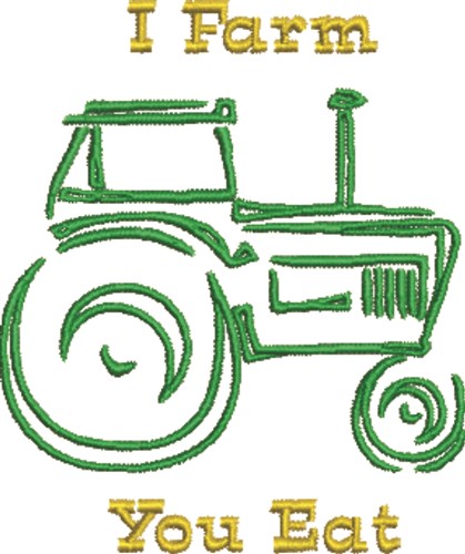 Farm Eat Machine Embroidery Design