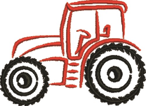 Agricultural Tractor Machine Embroidery Design