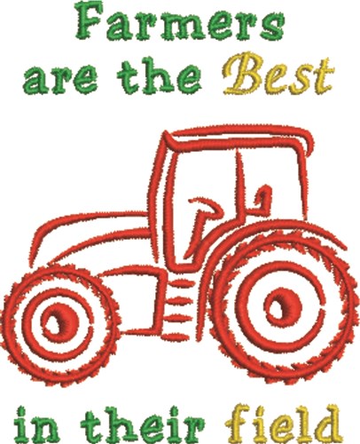 Tractor Field Machine Embroidery Design