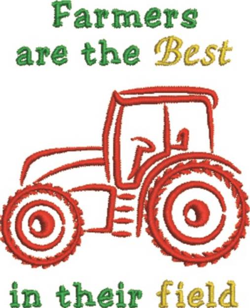 Picture of Tractor Field Machine Embroidery Design
