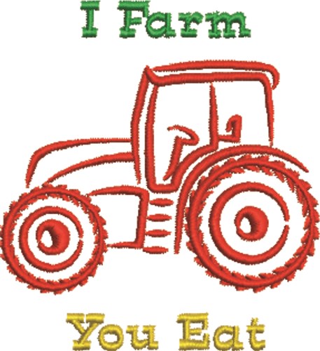 Farm Eat Machine Embroidery Design