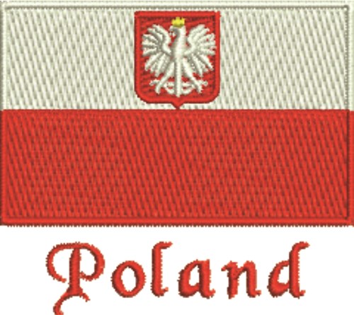 Poland Flag Machine Embroidery Design