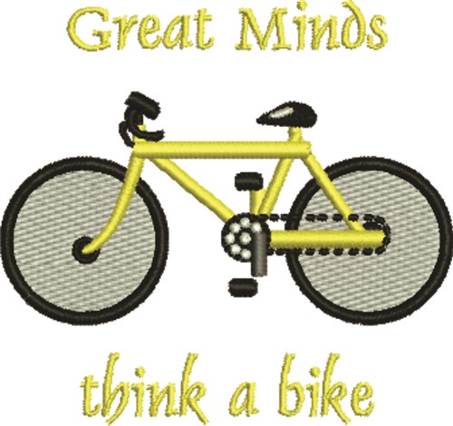 Bike Bicycle Transportation E Machine Embroidery Design
