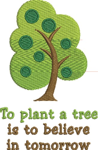 To Plant A Tree Machine Embroidery Design