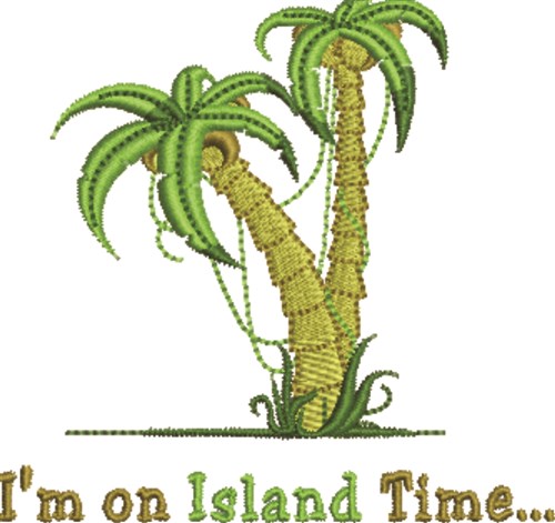 Island Time Machine Embroidery Design