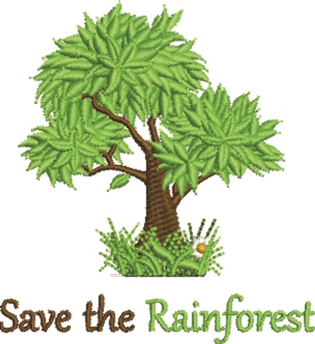 Save Rainforest Machine Embroidery Design